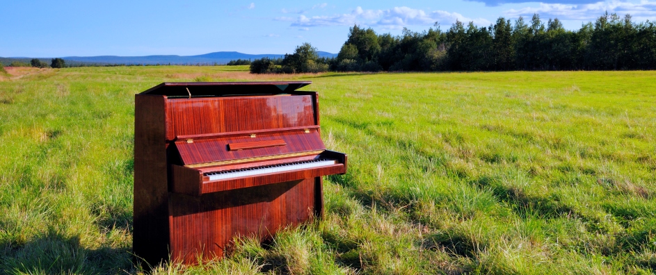 Piano in the field