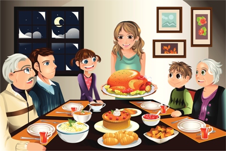 Thanksgiving family dinner