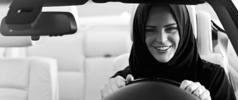 Muslim Woman Driving
