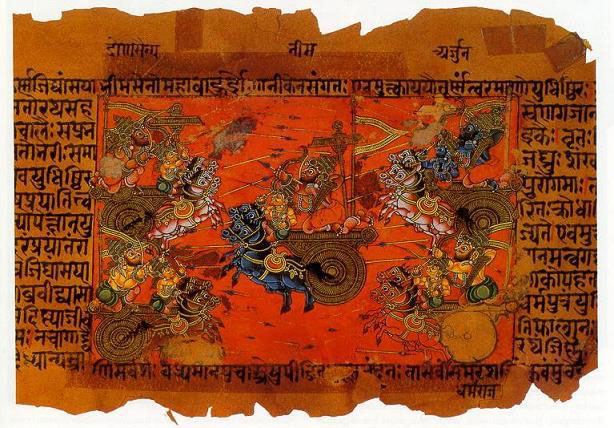 Depiction of the Battle of Kurukshetra