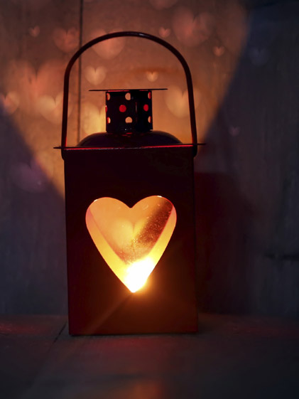 Heart shaped lantern