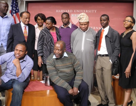 Nigerian Students at Harvard with the Nigerian Ambassador, Photo New Agency of Nigeria