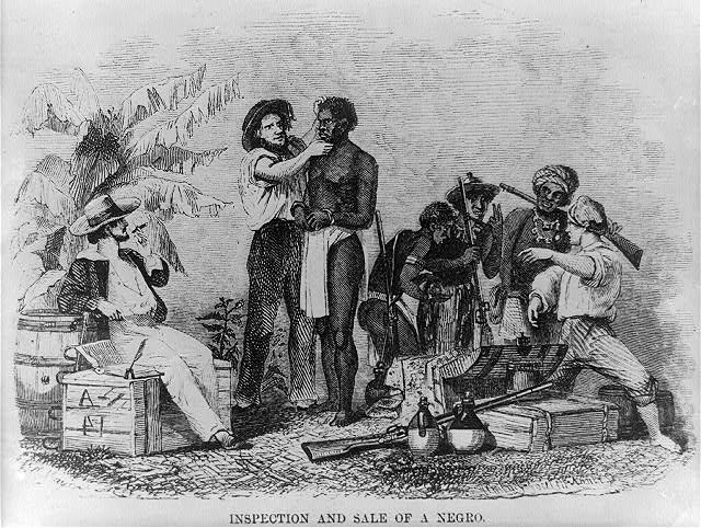 Inspection and sale of a slave