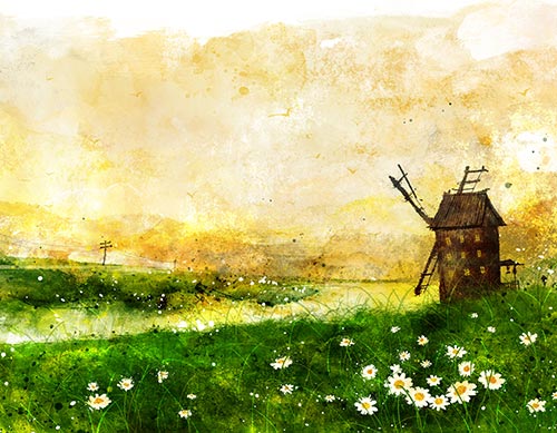 Spring time windmill