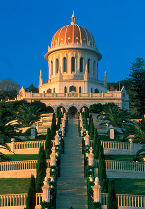 The Shrine of the Bab at the Baha’i World Centre in Haifa, Israel.