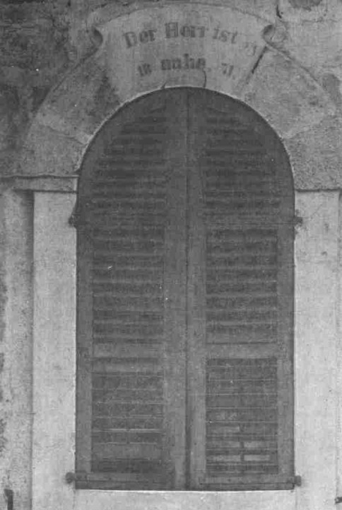 ’THE LORD IS NIGH’ Inscription over the doorway of one of the Templer houses