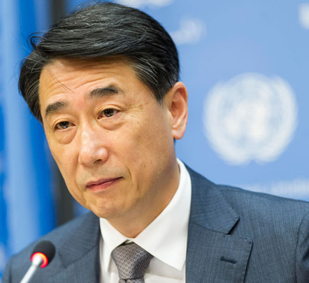 Ambassador Oh Joon addressing the UN