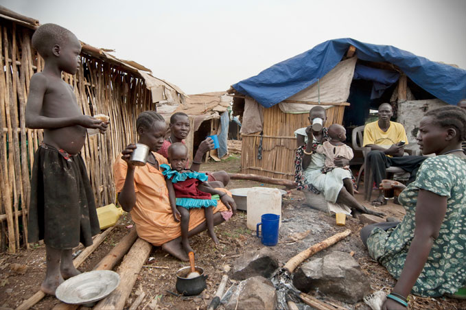 Displaced persons camp in South Sudan