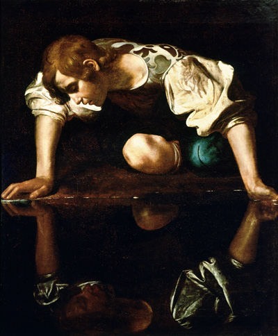 Depiction of Narcissus by Caravaggio (1594)