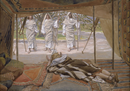 Abraham and the  Three Angels by James Tissot