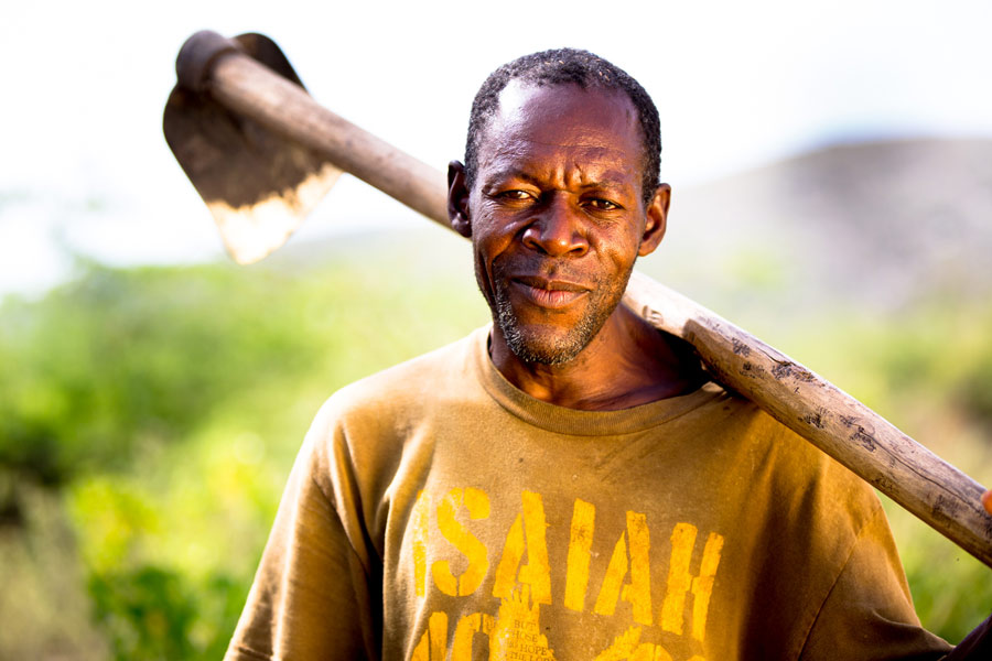 A farmer in Haiti 