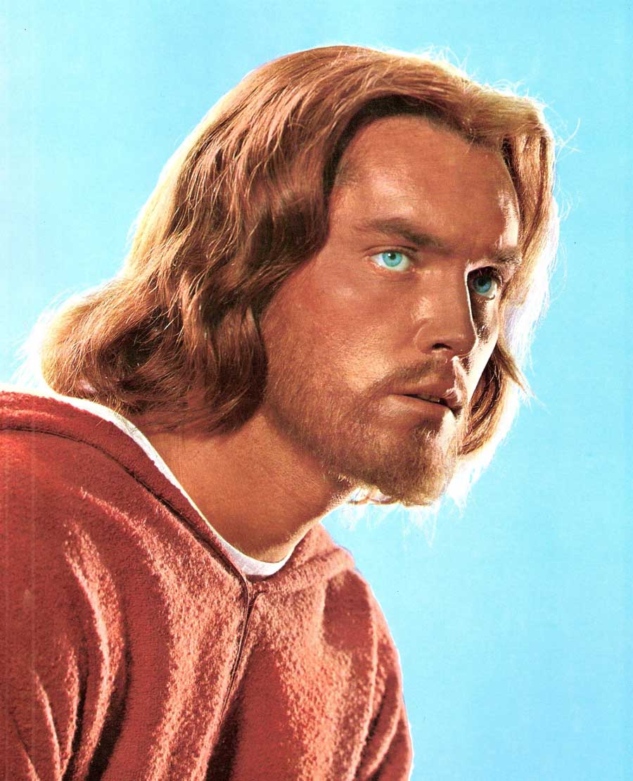 Jeffrey Hunter as Jesus in the King of Kings