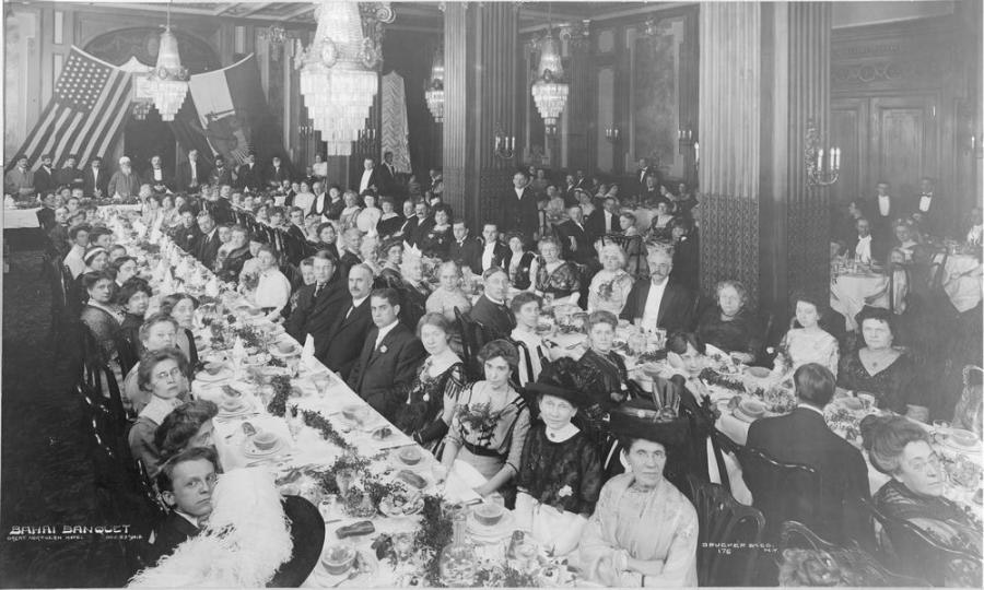 Abdu’l-Baha at banquet in the Great Northern Hotel in New York