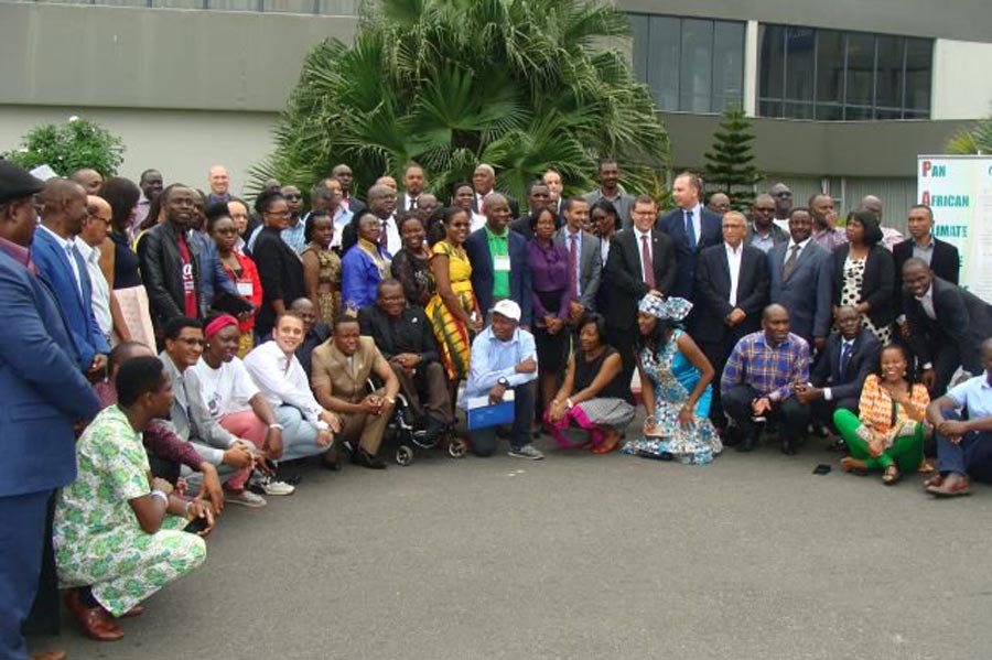 The Regional Consultation meeting for Africa Major Groups and Stakeholders from 10-11 June 2017 in Libreville, Gabon. BIC Representative Solomon Belay is sitting 3rd from the left.