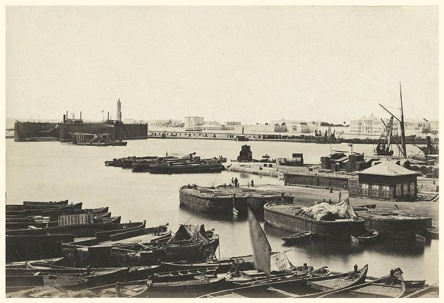 Port of Alexandria in the late 19th Century. 