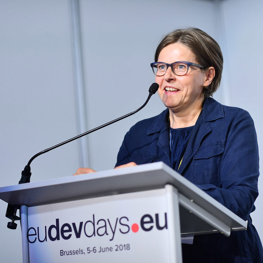 Vice President of the European Parliament Heidi Hautala addresses the audience at the BIC session on 5 June 2018.