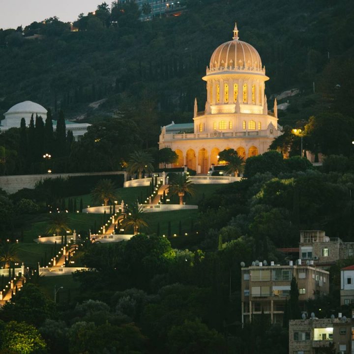 The Shrine of the Bab in Haifa, Israel is considered to be one of the most holy places for Baha'is and the surrounding gardens draw millions of visitors each year.