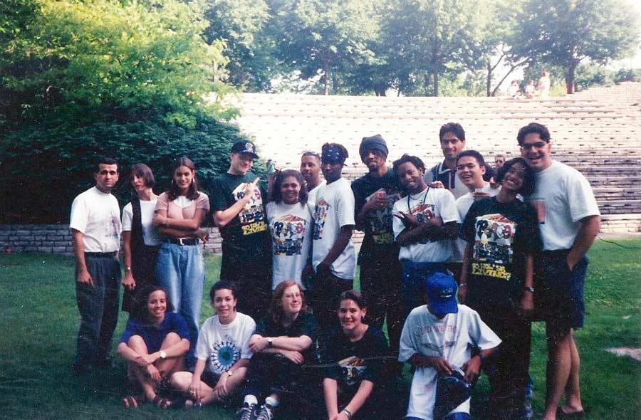 A Baha’i youth workshop in Gilson Park, Wilmette, IL (1994).