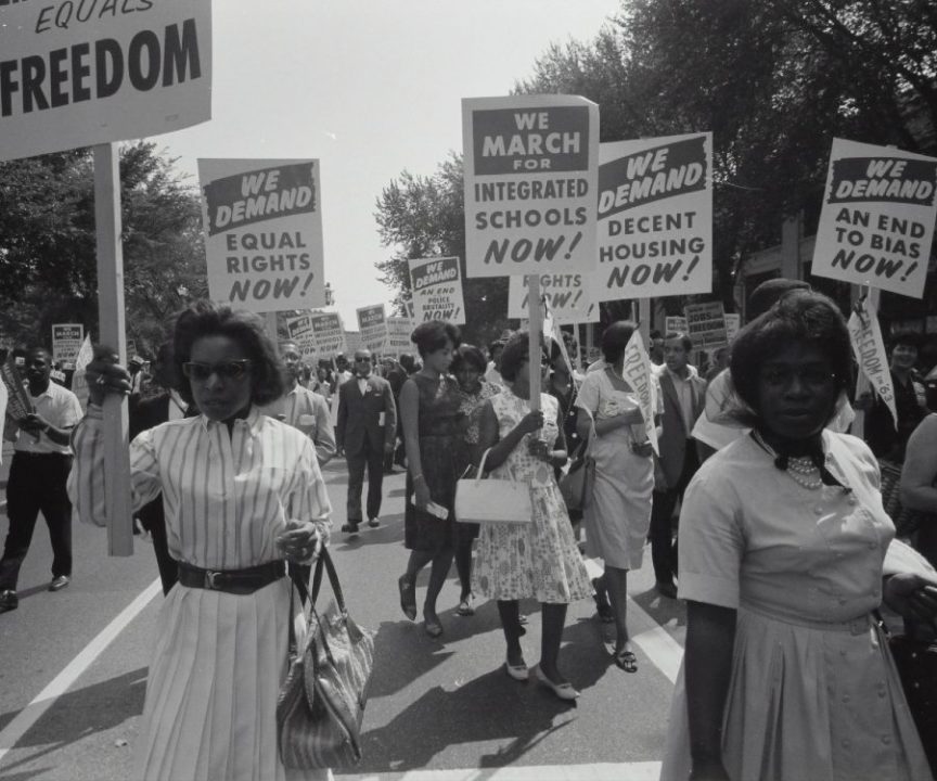 A civil rights march on Washington, D.C., in 1963.