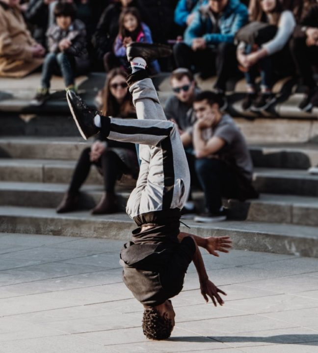 A performer in Washington Square Park