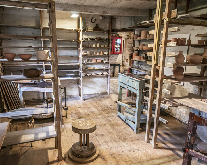The old throwing room at the Leach Pottery in St. Ives, Cornwall. Photo: Matthew Tyas