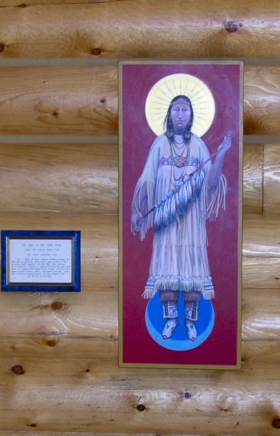 An illustration of White Buffalo Calf Woman at the Sioux Spiritual Center in Howes, South Dakota