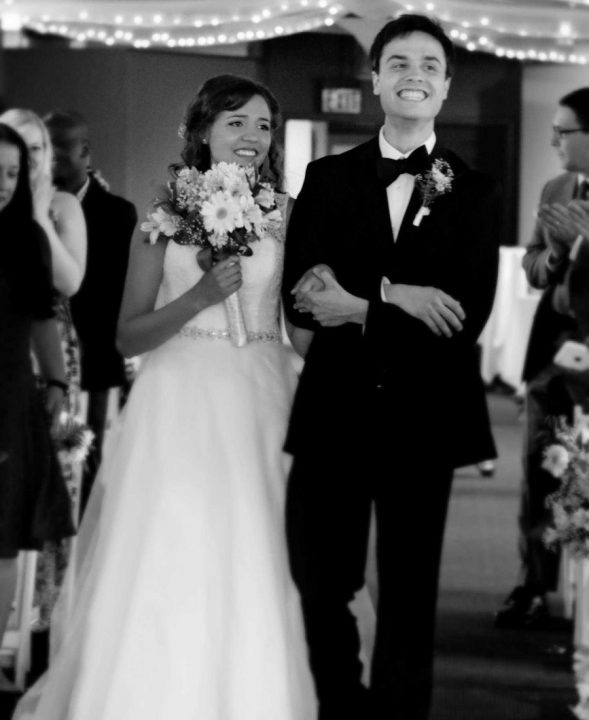 Anisa and John Everett at their wedding