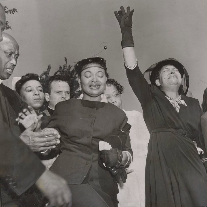 Mamie Till at Emmett’s funeral