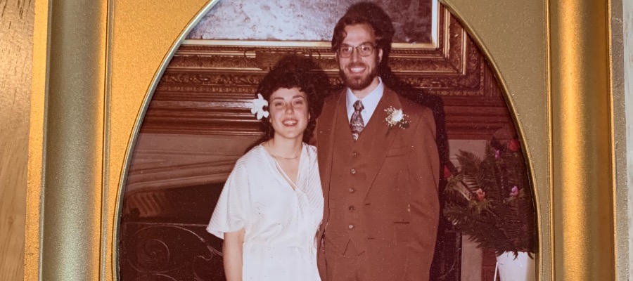 Rick and Susan Troxel on their wedding day