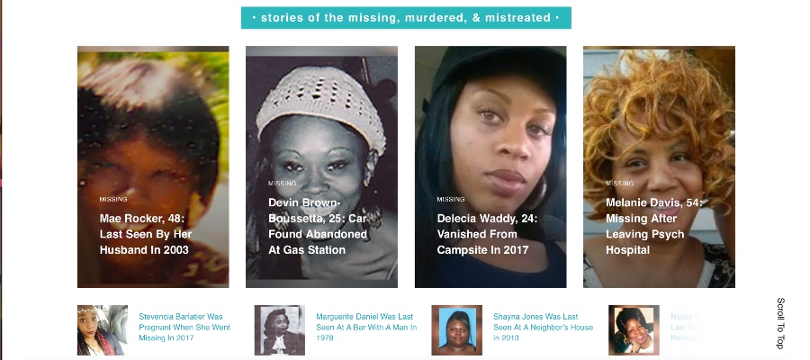 A screenshot of the Our Black Girls website.