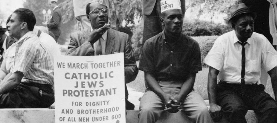 The civil rights march from Selma to Montgomery, Alabama, in 1965