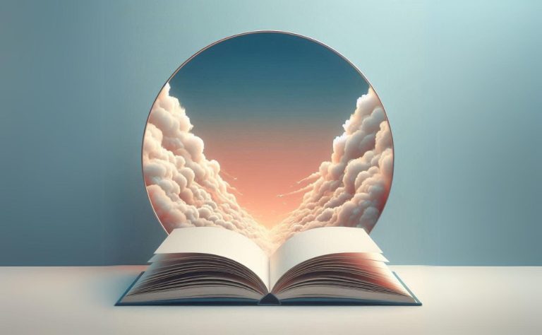 An open booking that leads to the clouds