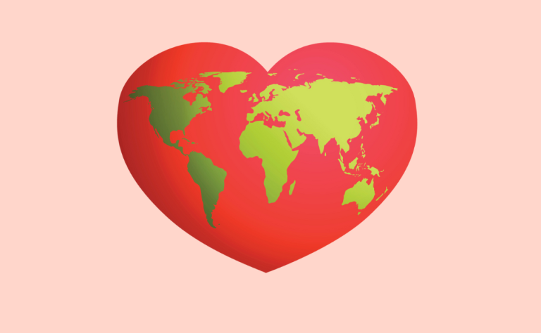 A heart-shaped world