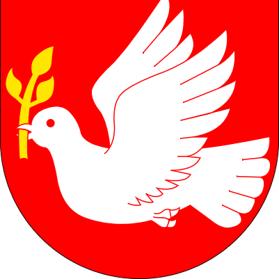 White dove with olive branch pictured in the coat of arms of the Diocese of Tampere