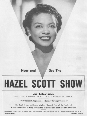 flyer for the Hazel Scott Show